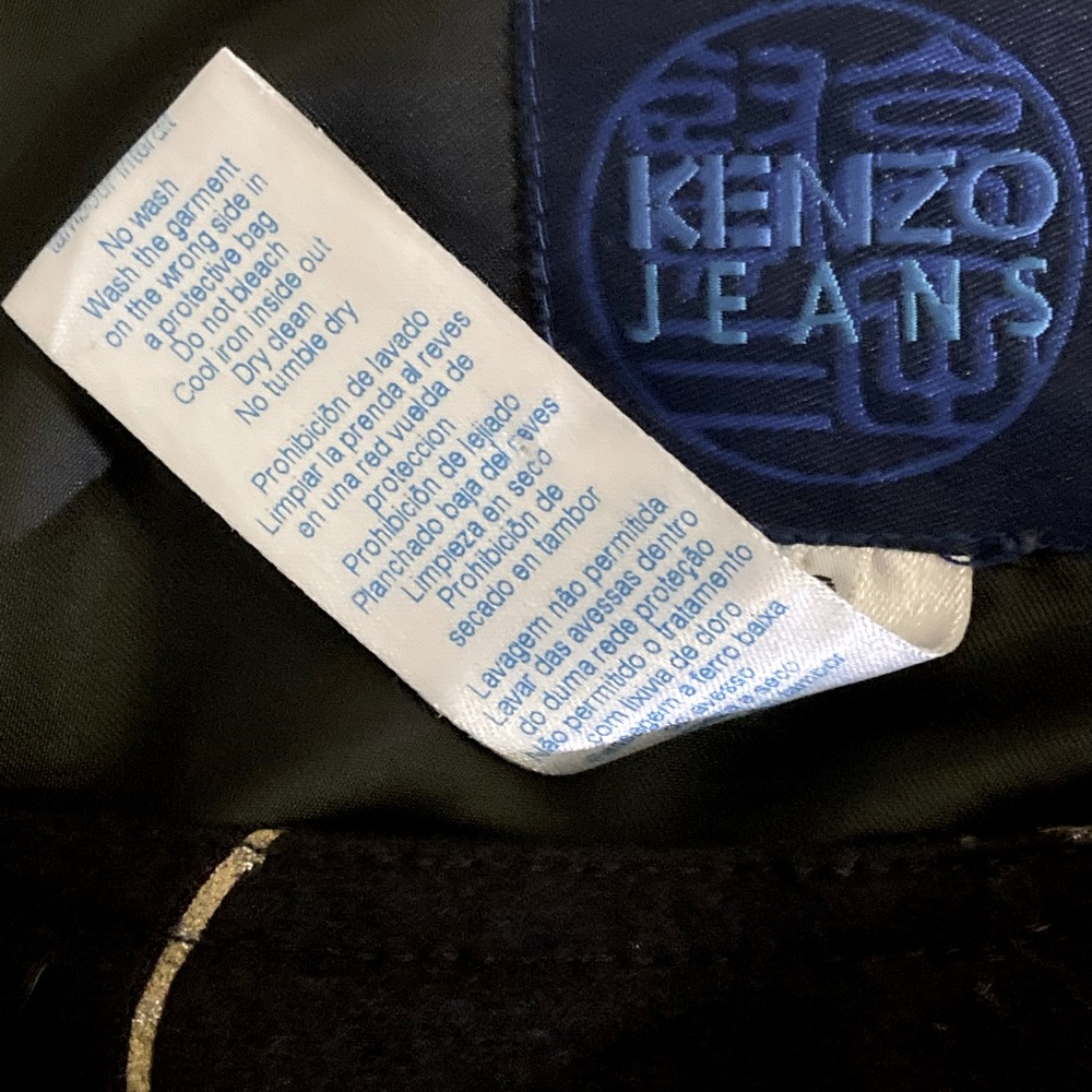 KENZO JEANS , Black , flowered midi skirt, M,